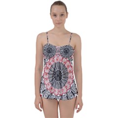 Mandala T- Shirt Sprinkled Mandala T- Shirt Babydoll Tankini Set by maxcute