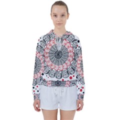 Mandala T- Shirt Sprinkled Mandala T- Shirt Women s Tie Up Sweat by maxcute