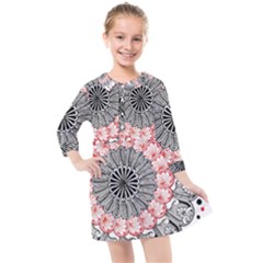 Mandala T- Shirt Sprinkled Mandala T- Shirt Kids  Quarter Sleeve Shirt Dress by maxcute