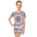 Mandala T- Shirt Sprinkled Mandala T- Shirt Kids  Mesh Tee and Shorts Set View1