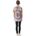 Mandala T- Shirt Sprinkled Mandala T- Shirt Fold Over Open Sleeve Top View2