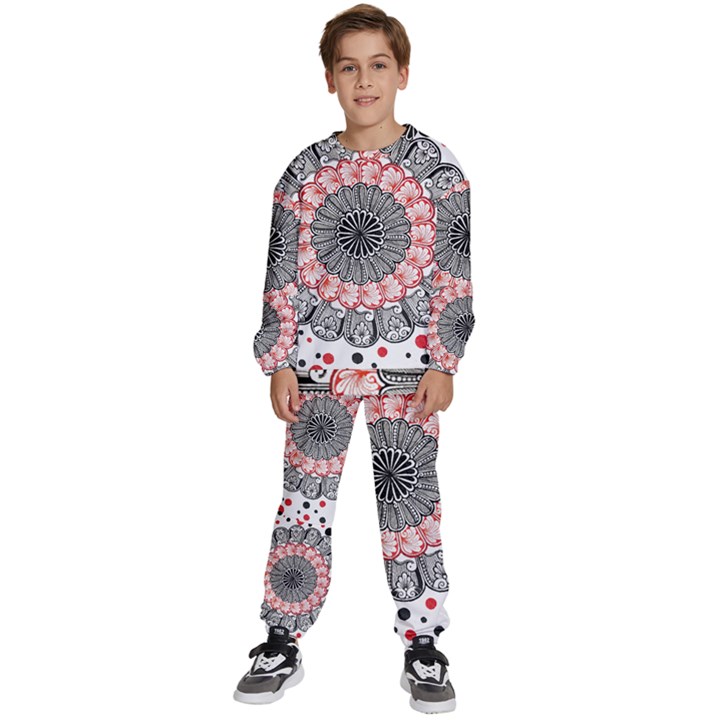 Mandala T- Shirt Sprinkled Mandala T- Shirt Kids  Sweatshirt set