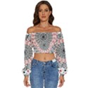 Mandala T- Shirt Sprinkled Mandala T- Shirt Long Sleeve Crinkled Weave Crop Top View1