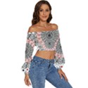 Mandala T- Shirt Sprinkled Mandala T- Shirt Long Sleeve Crinkled Weave Crop Top View3