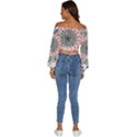 Mandala T- Shirt Sprinkled Mandala T- Shirt Long Sleeve Crinkled Weave Crop Top View4