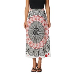 Mandala T- Shirt Sprinkled Mandala T- Shirt Classic Midi Chiffon Skirt