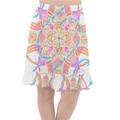 Mandala T- Shirt Tailed Mandala T- Shirt Fishtail Chiffon Skirt by maxcute