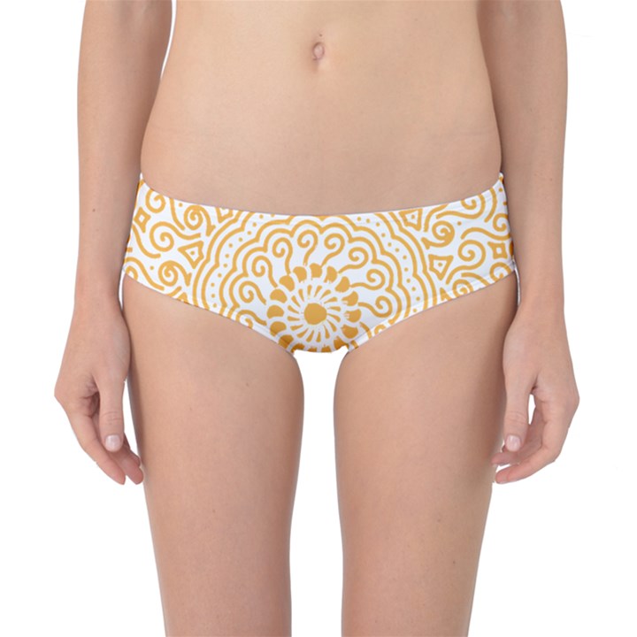 Mandala T- Shirtmandala Flower T- Shirt Classic Bikini Bottoms