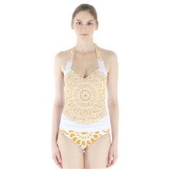 Mandala T- Shirtmandala Flower T- Shirt Halter Swimsuit by maxcute