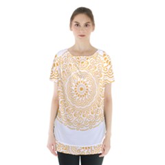 Mandala T- Shirtmandala Flower T- Shirt Skirt Hem Sports Top by maxcute