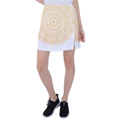 Mandala T- Shirtmandala Flower T- Shirt Tennis Skirt by maxcute