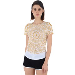 Mandala T- Shirtmandala Flower T- Shirt Back Cut Out Sport Tee by maxcute