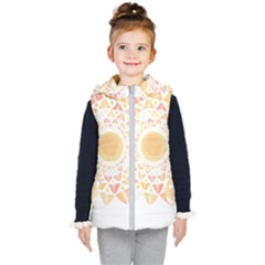 Mandala T- Shirtsunshine Cabbage Leaf T- Shirt Kids  Hooded Puffer Vest by maxcute