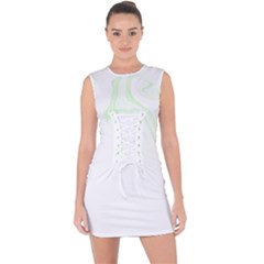 Marble T- Shirt Green Psychedelic Liquid Marble Fluid Art Design Style  T- Shirt Lace Up Front Bodycon Dress by maxcute