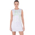 Marble T- Shirt Green Psychedelic Liquid Marble Fluid Art Design Style  T- Shirt Lace Up Front Bodycon Dress View1