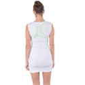 Marble T- Shirt Green Psychedelic Liquid Marble Fluid Art Design Style  T- Shirt Lace Up Front Bodycon Dress View2