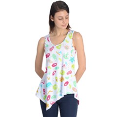 Mircobes T- Shirt Microbial Pattern T- Shirt Sleeveless Tunic by maxcute