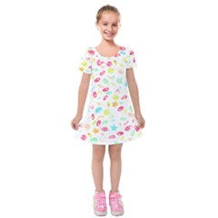 Mircobes T- Shirt Microbial Pattern T- Shirt Kids  Short Sleeve Velvet Dress by maxcute