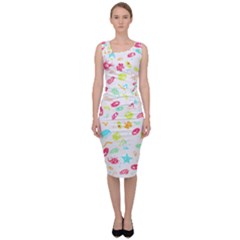 Mircobes T- Shirt Microbial Pattern T- Shirt Sleeveless Pencil Dress by maxcute