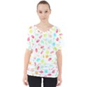 Mircobes T- Shirt Microbial Pattern T- Shirt V-Neck Dolman Drape Top View1