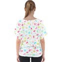 Mircobes T- Shirt Microbial Pattern T- Shirt V-Neck Dolman Drape Top View2