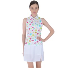 Mircobes T- Shirt Microbial Pattern T- Shirt Women s Sleeveless Polo Tee by maxcute