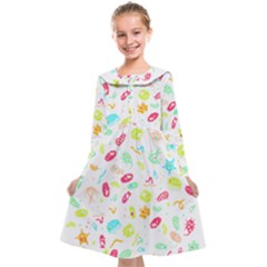 Mircobes T- Shirt Microbial Pattern T- Shirt Kids  Midi Sailor Dress by maxcute