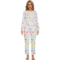 Mircobes T- Shirt Microbial Pattern T- Shirt Womens  Long Sleeve Lightweight Pajamas Set