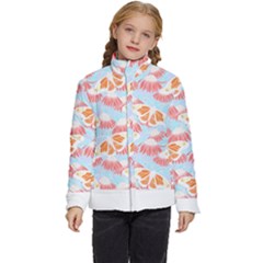 Monarch Butterflies T- Shirt Monarch Butterfly On Red Coneflowers T- Shirt Kids  Puffer Bubble Jacket Coat by maxcute