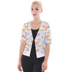 Monarch Butterflies T- Shirt Monarch Butterfly On Yellow Coneflowers T- Shirt Cropped Button Cardigan by maxcute