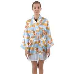 Monarch Butterflies T- Shirt Monarch Butterfly On Yellow Coneflowers T- Shirt Long Sleeve Satin Kimono by maxcute