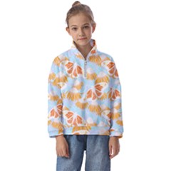 Monarch Butterflies T- Shirt Monarch Butterfly On Yellow Coneflowers T- Shirt Kids  Half Zip Hoodie by maxcute