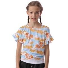 Monarch Butterflies T- Shirt Monarch Butterfly On Yellow Coneflowers T- Shirt Kids  Cut Out Flutter Sleeves by maxcute