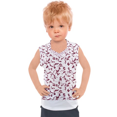 Nature Pattern T- Shirt Minimalist Leaf Line Art Illustration As A Seamless Surface Pattern Design ( Kids  Sport Tank Top by maxcute