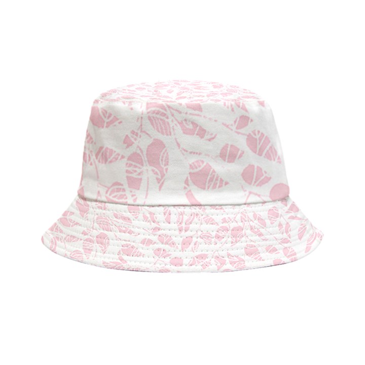 Nature Pattern T- Shirt Minimalist Leaf Line Art Illustration As A Seamless Surface Pattern Design ( Inside Out Bucket Hat