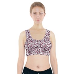 Nature Pattern T- Shirt Minimalist Leaf Line Art Illustration As A Seamless Surface Pattern Design ( Sports Bra With Pocket by maxcute