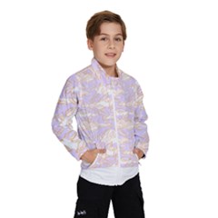 Nature Pattern T- Shirt Minimalist Leaf Line Art Illustration As A Seamless Surface Pattern Design ( Kids  Windbreaker