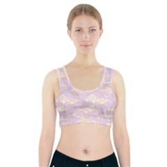 Nature Pattern T- Shirt Minimalist Leaf Line Art Illustration As A Seamless Surface Pattern Design ( Sports Bra With Pocket