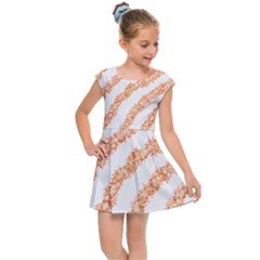 Orange Sparkle Glitter Art Lines T- Shirt Orange Sparkle Glitter Lines Art T- Shirt Kids  Cap Sleeve Dress by maxcute