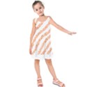 Orange Sparkle Glitter Art Lines T- Shirt Orange Sparkle Glitter Lines Art T- Shirt Kids  Sleeveless Dress View1