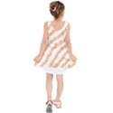 Orange Sparkle Glitter Art Lines T- Shirt Orange Sparkle Glitter Lines Art T- Shirt Kids  Sleeveless Dress View2