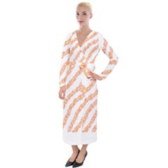 Orange Sparkle Glitter Art Lines T- Shirt Orange Sparkle Glitter Lines Art T- Shirt Velvet Maxi Wrap Dress by maxcute