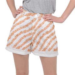 Orange Sparkle Glitter Art Lines T- Shirt Orange Sparkle Glitter Lines Art T- Shirt Ripstop Shorts by maxcute