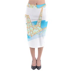 Origami Crane T- Shirt Origami Crane T- Shirt Midi Pencil Skirt by maxcute