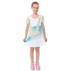 Origami Crane T- Shirt Origami Crane T- Shirt Kids  Short Sleeve Velvet Dress by maxcute