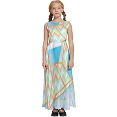 Origami Crane T- Shirt Origami Crane T- Shirt Kids  Satin Sleeveless Maxi Dress