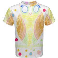 Owl Design T- Shirtowl T- Shirt Men s Cotton Tee by maxcute