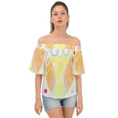 Owl Design T- Shirtowl T- Shirt Off Shoulder Short Sleeve Top by maxcute