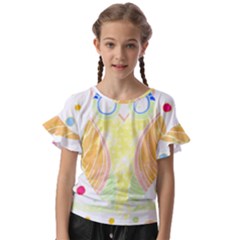 Owl Design T- Shirtowl T- Shirt Kids  Cut Out Flutter Sleeves by maxcute