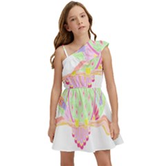 Owl T- Shirt Spring Owl T- Shirt Kids  One Shoulder Party Dress by maxcute